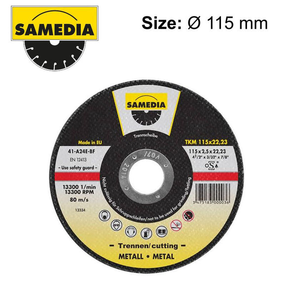 ABR CUTTING DISC 115 X 1.0 X 22.3MM OSA METAL SAMEDIA