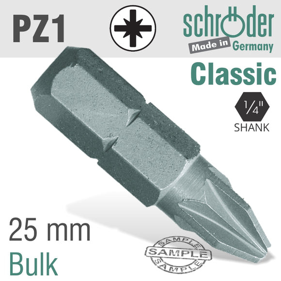 POZI NO.1X25MM CLASSIC INS.BIT