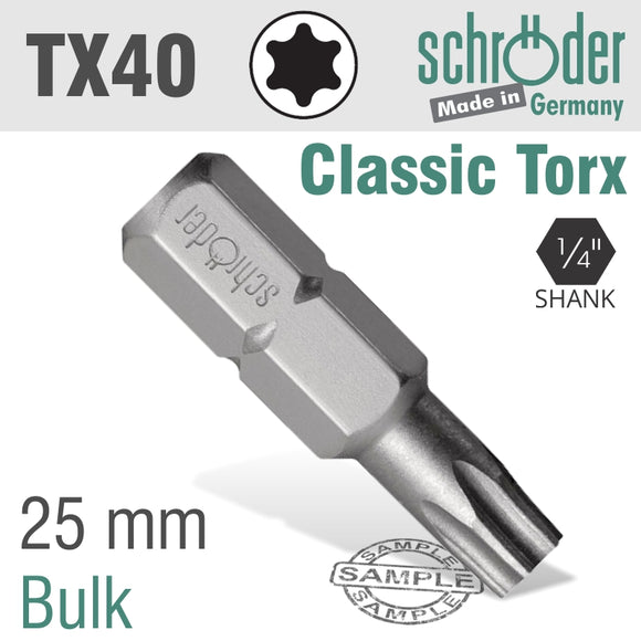 TORX TX 40 CLASSIC BIT 25MM