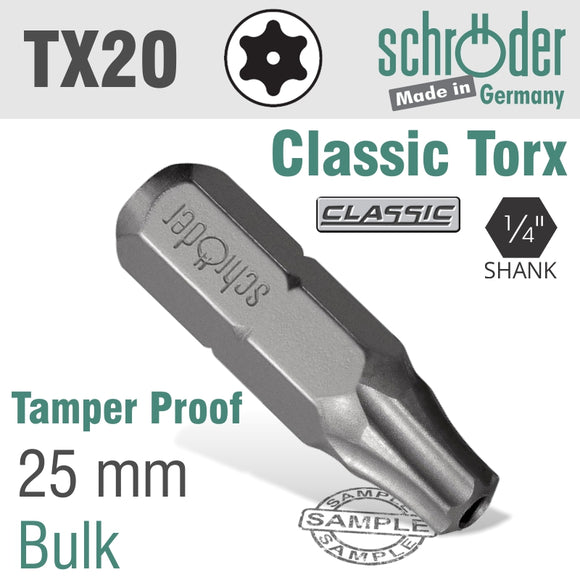 TORX TAMPER RESIST.T20H X 25MM