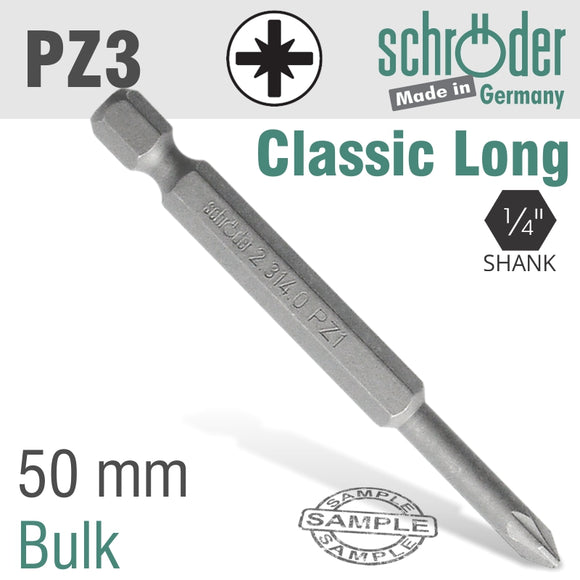 POZI NO.3 x 50MM CLASSIC POWER BIT