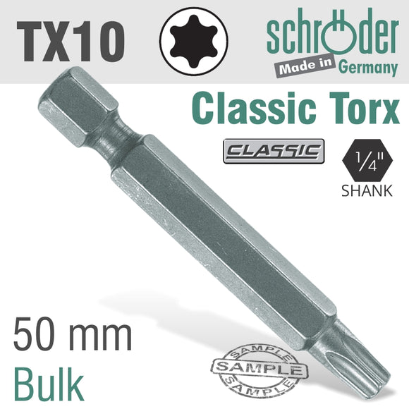 TORX TX10 X 50MM CLASSIC POWER BIT BULK