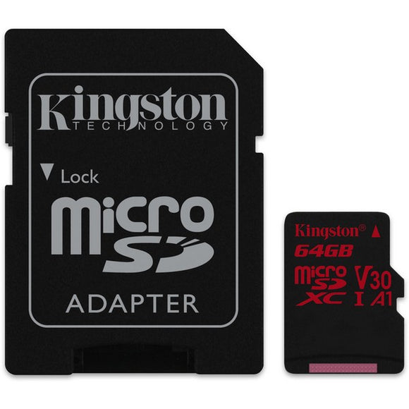 Kingston SDCR/64GB miCroSDXC Canvas React designed for HD+Hi-Res filming