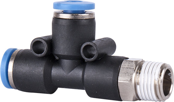 PU HOSE FITTING TEE 4MM X 4MM X 1/8'M