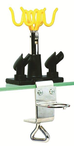 AIRBRUSH HOLDER FOR TABLE EDGE WITH CLAMP