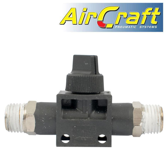 PU HOSE FITTING VALVE 1/4'M X 1/4'M