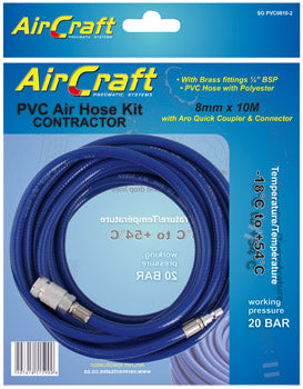 PVC HOSE 8MM X 10M WITH ARO QUICK COUPLER & CONNECTOR