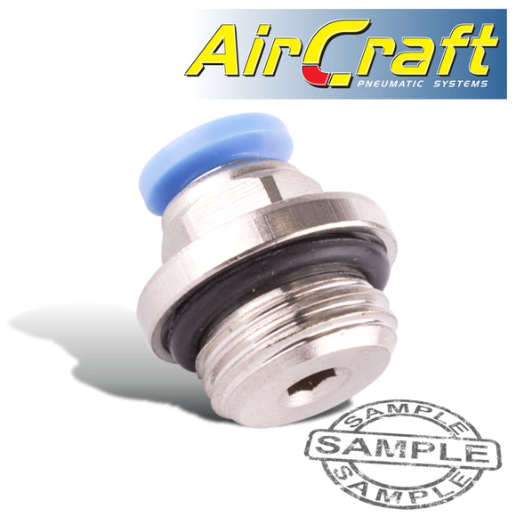 PU FITTING STR. STUD W/O-RING 4MM-1/4' M