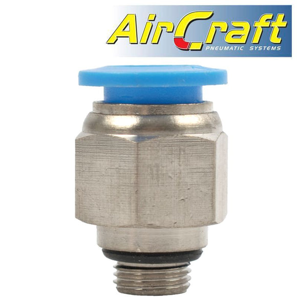 PU FITTING STR. STUD W/O-RING 10MM-1/8' M