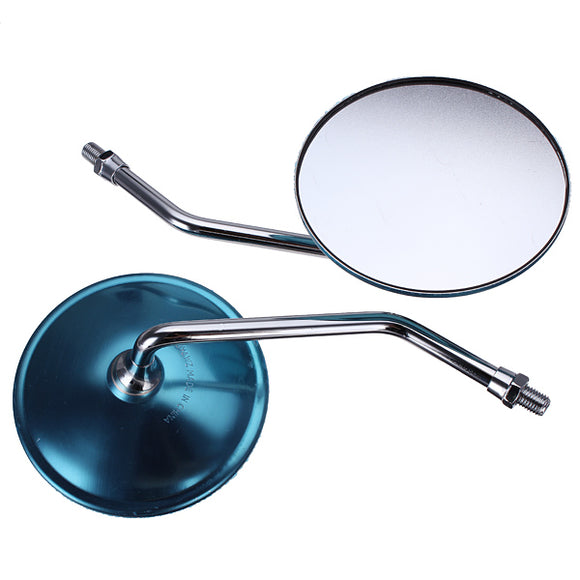 10MM Round Chrome Rear View Mirrors For Harley Honda