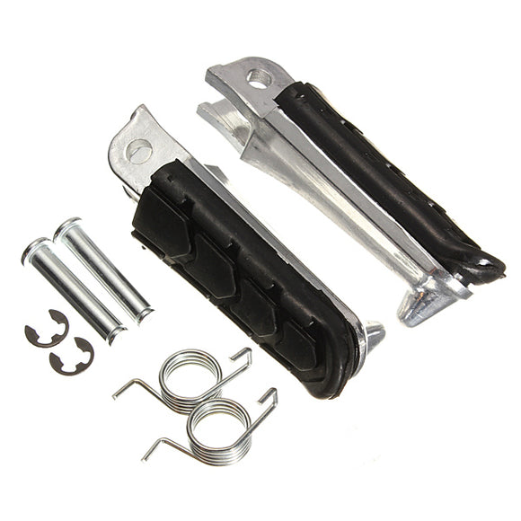 Front Foot Pegs Black For Kawasaki Honda Yamaha