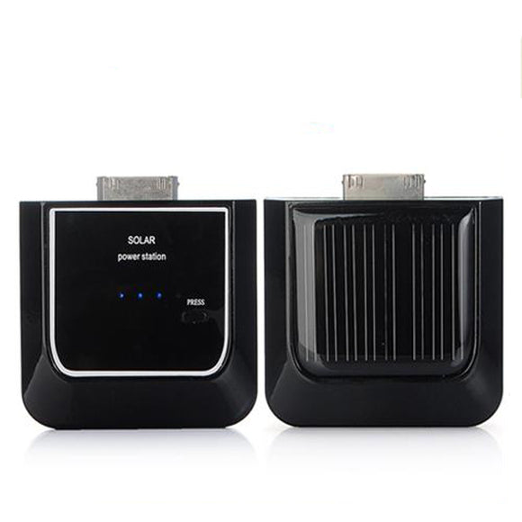 Black Solar Portable Backup Power For iPhone 4G 3G iPod Nano Touch