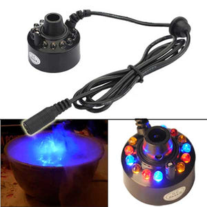 12-LED Ultrasonic Mist Maker Fogger Water Fountain Pond