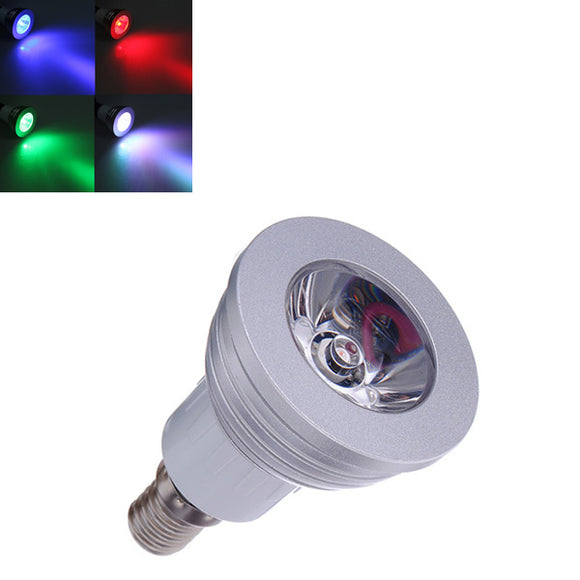 E14 3W 16 RGB Changing LED Bulb Lamp with Remote Control AC 90-240V