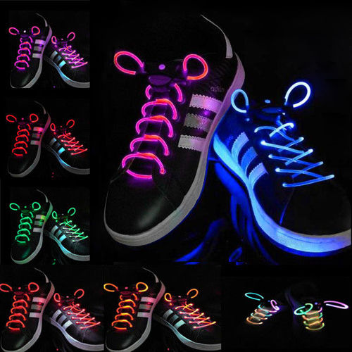 1 Pair Cool 19 Color For Pick LED Flashlight Up Glow Shoelaces Party Decoration Toys