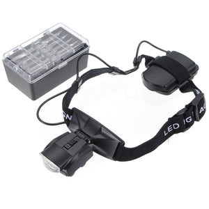 5 Lens Loop Head Band Visor LED Magnifying Glass Loupe 1.0-3.5X