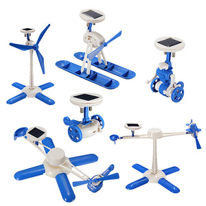 6 IN 1 Solar Toy DIY Robots Plane Educational Kid Gift Creative