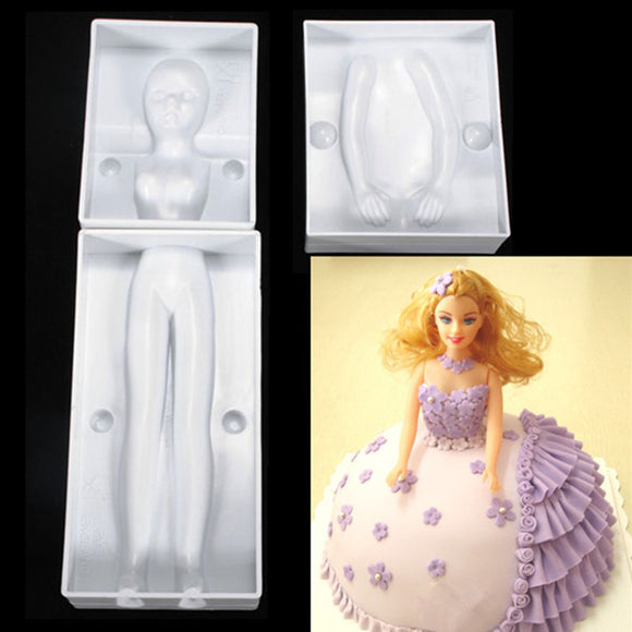 3pcs Novelty Woman Body Shape Decoration DIY Fondant Cake Molds