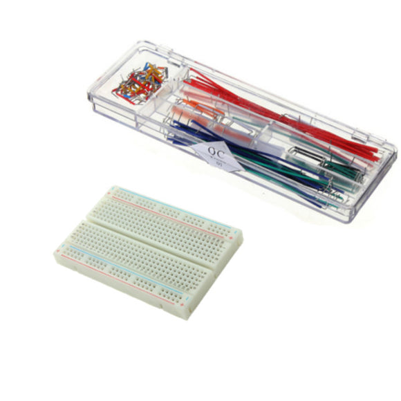 140pcs U Shape Solderless Jumper Cable Dupont Wire + 400 Tie Points Breadboard