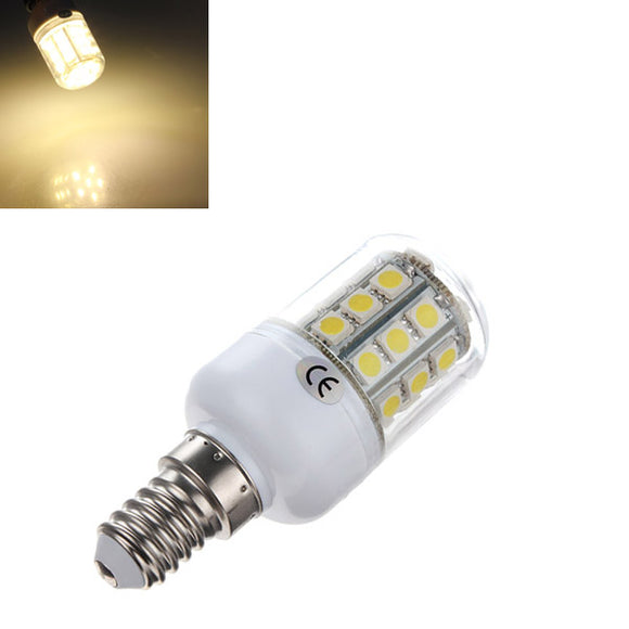 E14 5050 SMD 30 LED 3.2W Warm White 3500K Corn Bulb With Cover 220V