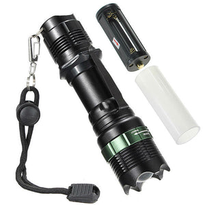 Elfeland Q5 7W 3 Modes Zoomable Sawtooth Head LED Flashlight