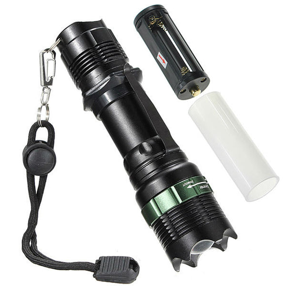 Elfeland Q5 7W 3 Modes Zoomable Sawtooth Head LED Flashlight