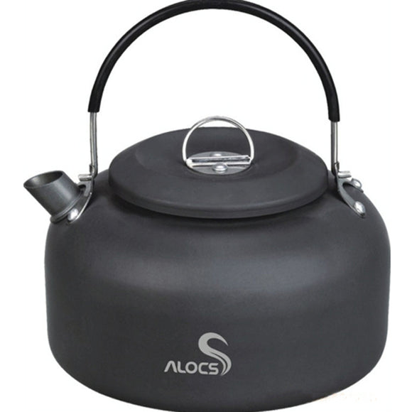 Alocs 1.4L Outdoor Water Kettle Pot Camping Picnic Cooking Teapot Aluminum Alloy