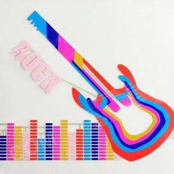 Rock Guitar Style Car LED Light Music Sticker Sound Activated Rhythm