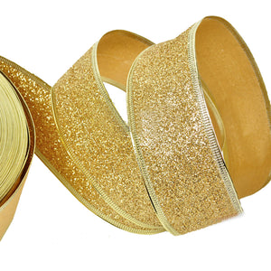Gold Spring Onions Powder Ribbon Christmas Trees Decoration Supplies