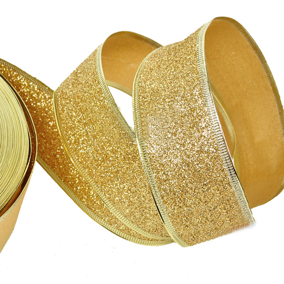 Gold Spring Onions Powder Ribbon Christmas Trees Decoration Supplies