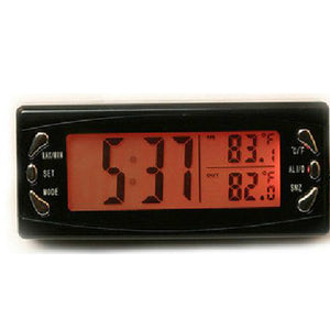 Car LCD Digital Clock Thermometer Hygrometer Auto Temperature