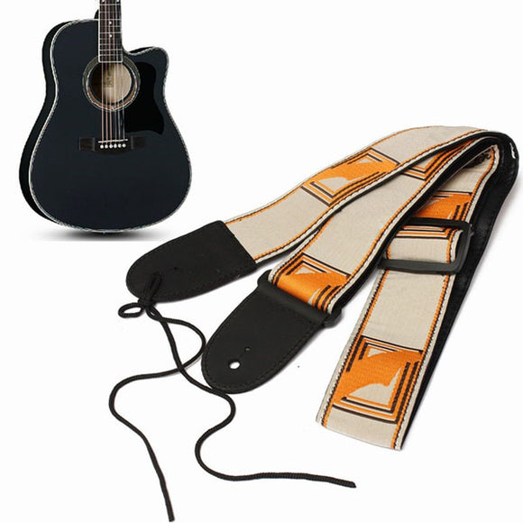 Electric Acoustic Guitar Bass Adjustable Cotton Strap Leather