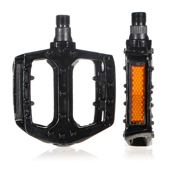 Outdooors Bike Bicycle Aluminum Alloy Pedals With Plastic Reflective