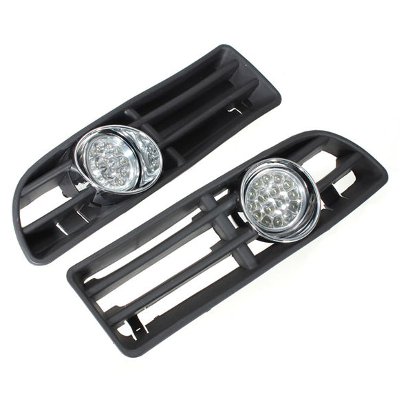 Car LED Fog Lamp Grille Bumper with Harness for 99-04 VW JETTA BORA MK4