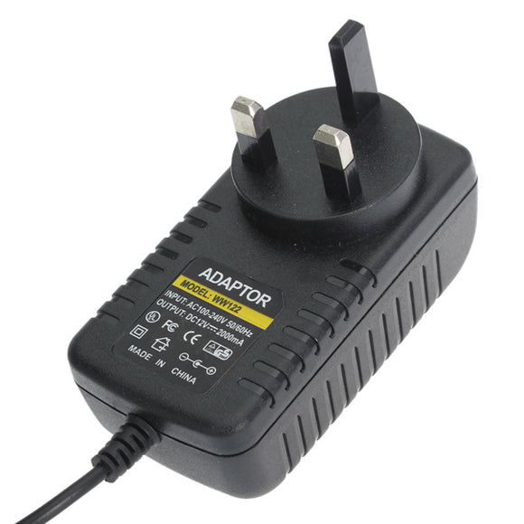 WW122 UK EU 12V 2A CCTV Security Camera Monitor Power Supply Adapter