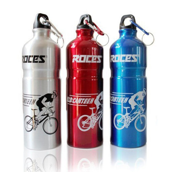 ROCES Aluminum Alloy Bicycle Water Bottle Sports Riding Kettle 750ml