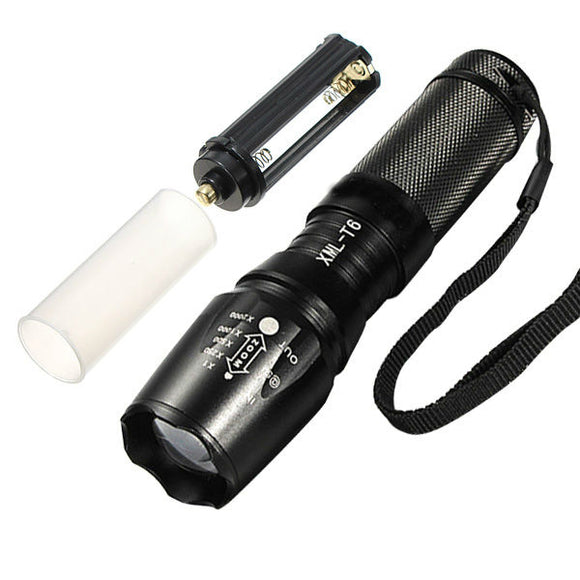 Elfeland XM-L T6 1800LM 5 Modes Zoomable LED Flashlight 26650/18650
