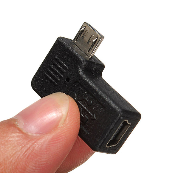 USB 2.0 5P Micro Male To Mini Female Right Angle Adapter