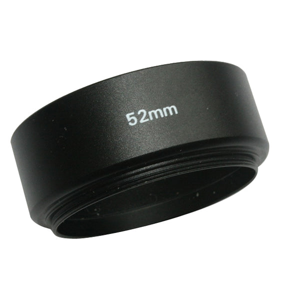 Emolux 52mm Metal Lens Hood For Canon/Nikon 50mm f1.8 Black