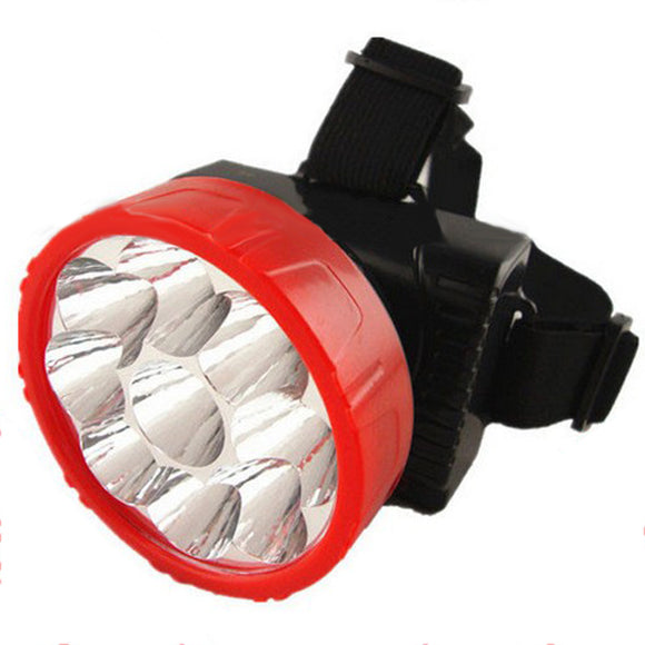 Outdoor Bicycle Riding Multi 9LED Headlamp Rechargeable Headlight