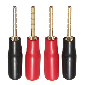 4Pcs B2 4mm Wire Music Speaker Cable Banana Plug Connector