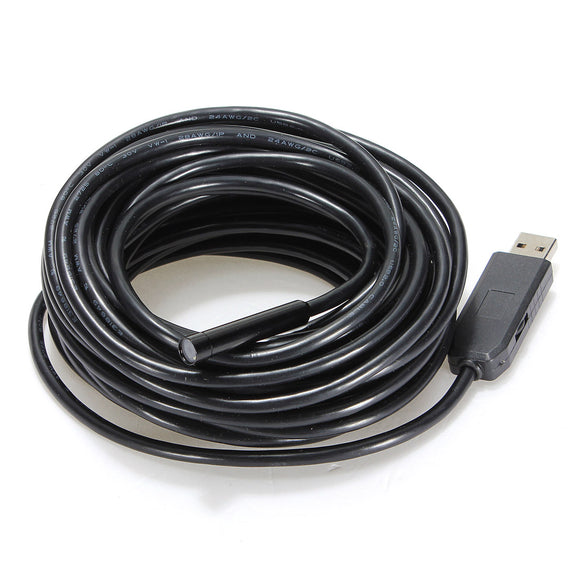 10M USB Borescope Endoscope Inspection Snake Tube Camera with 6 LED