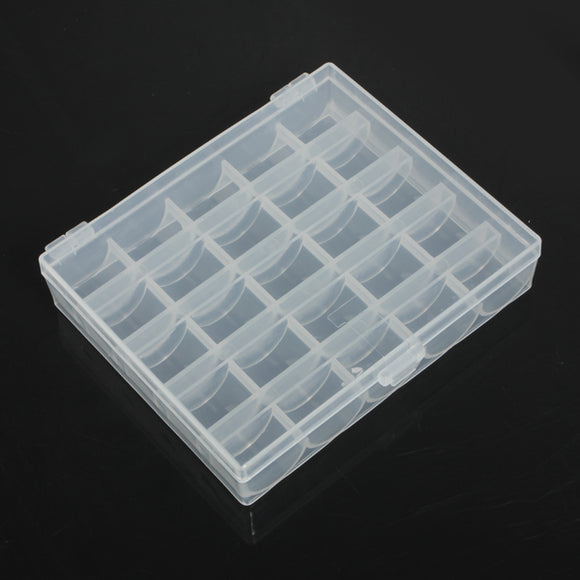 25 Compartments Plastic Bobbin Storage Organizer Box