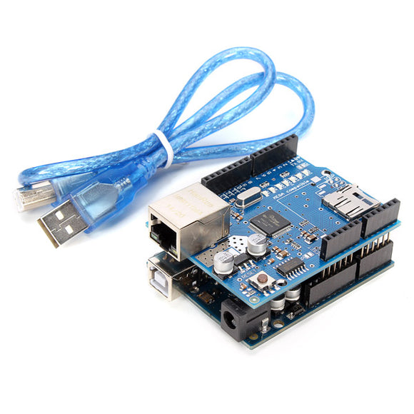 Geekcreit UNO R3 USB Development Board With Ethernet Shield W5100 Kit For Arduino
