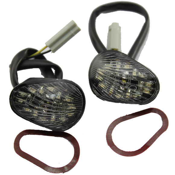 Amber Motorcycle LED Turn Signal Light For Yamaha YZF R1 R6 R6S
