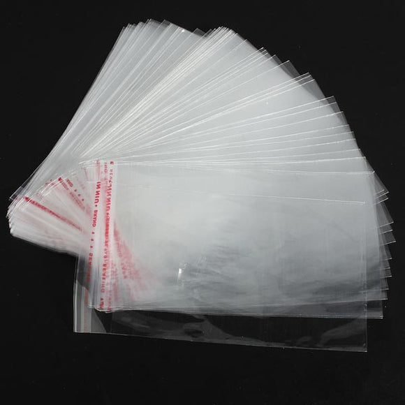 100PCS Clear Jewelry Earrings Rings Seal Plastic Packing Bag