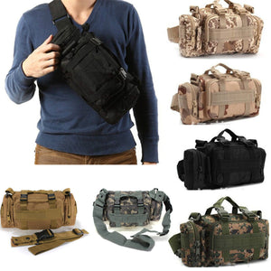 Outdoor Sports Camouflage Backpack Rucksack Camping Hiking Waist Bag Pack