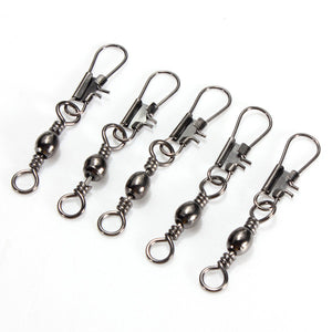 100pcs Fishing Connector Solid Rings With Interlock Snap