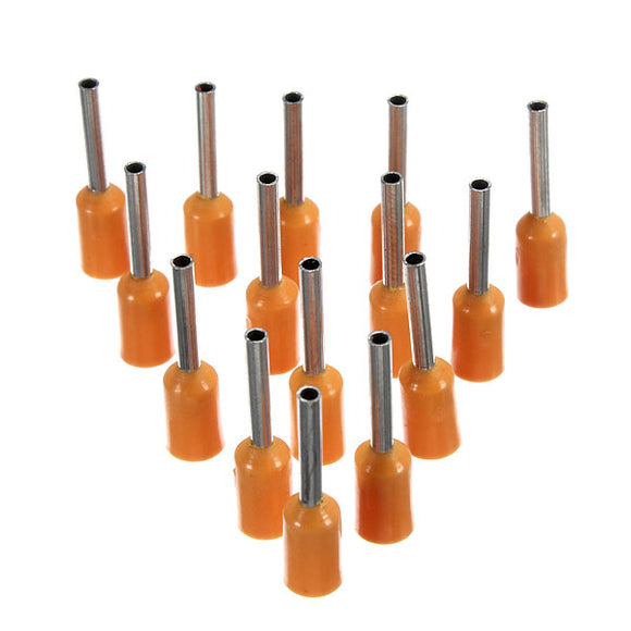 100Pcs AWG 22 Orange Wire Copper Crimp Insulated Cord Pin End Terminal