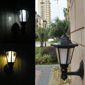 Solar Powered Outdoor LED Lamp Garden Pathway Wall Landscape Light